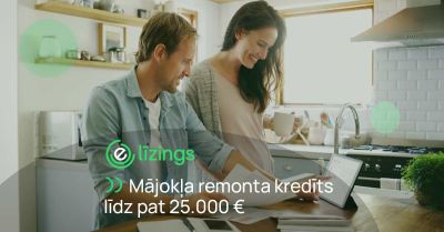 Mājokļa remonta kredīts līdz pat 25.000 €